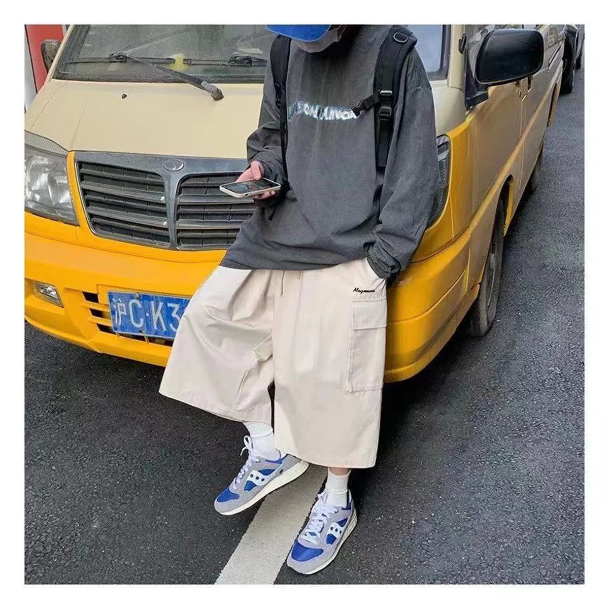 Fashion Bf Loose Streetwear Women Cropped Pants Japanese Hip Hop Pockets Cargo Wide Leg Trousers Retro Casual Straight Pants Men
Fashion Bf Loose Streetwear Women Cropped Pants Japanese Hip Hop Pockets Cargo Wide Leg Trousers Retro Casual Straight Pants Men