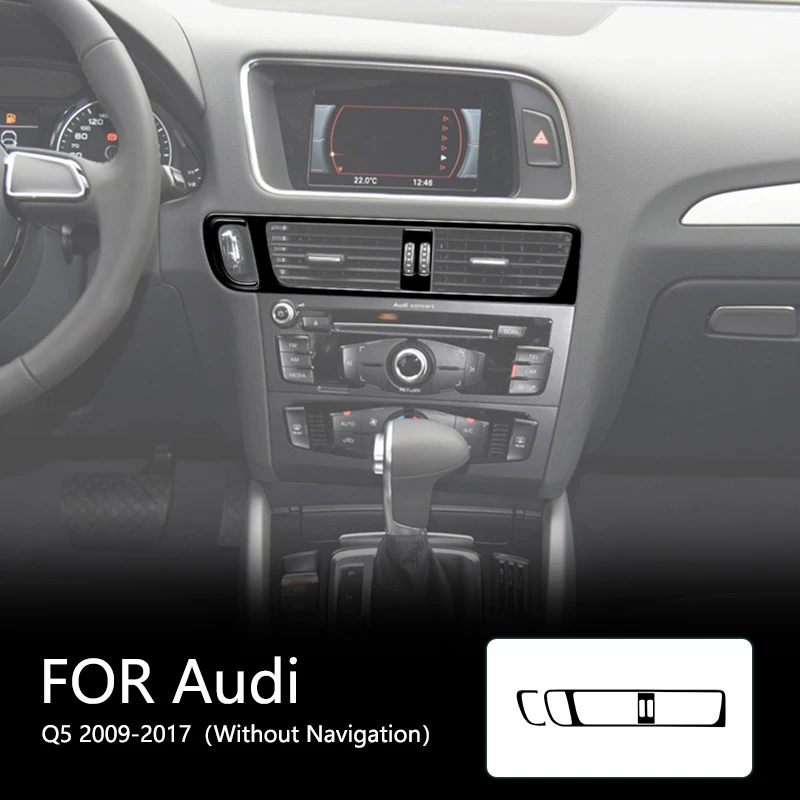 Center Air Conditioning Outlet Frame Brand New ABS Gloss Black Stickers For Audi Q5 2009-2017(Without Navigation)Car Accessories
Center Air Conditioning Outlet Frame Brand New ABS Gloss Black Stickers For Audi Q5 2009-2017(Without Navigation)Car Accessories