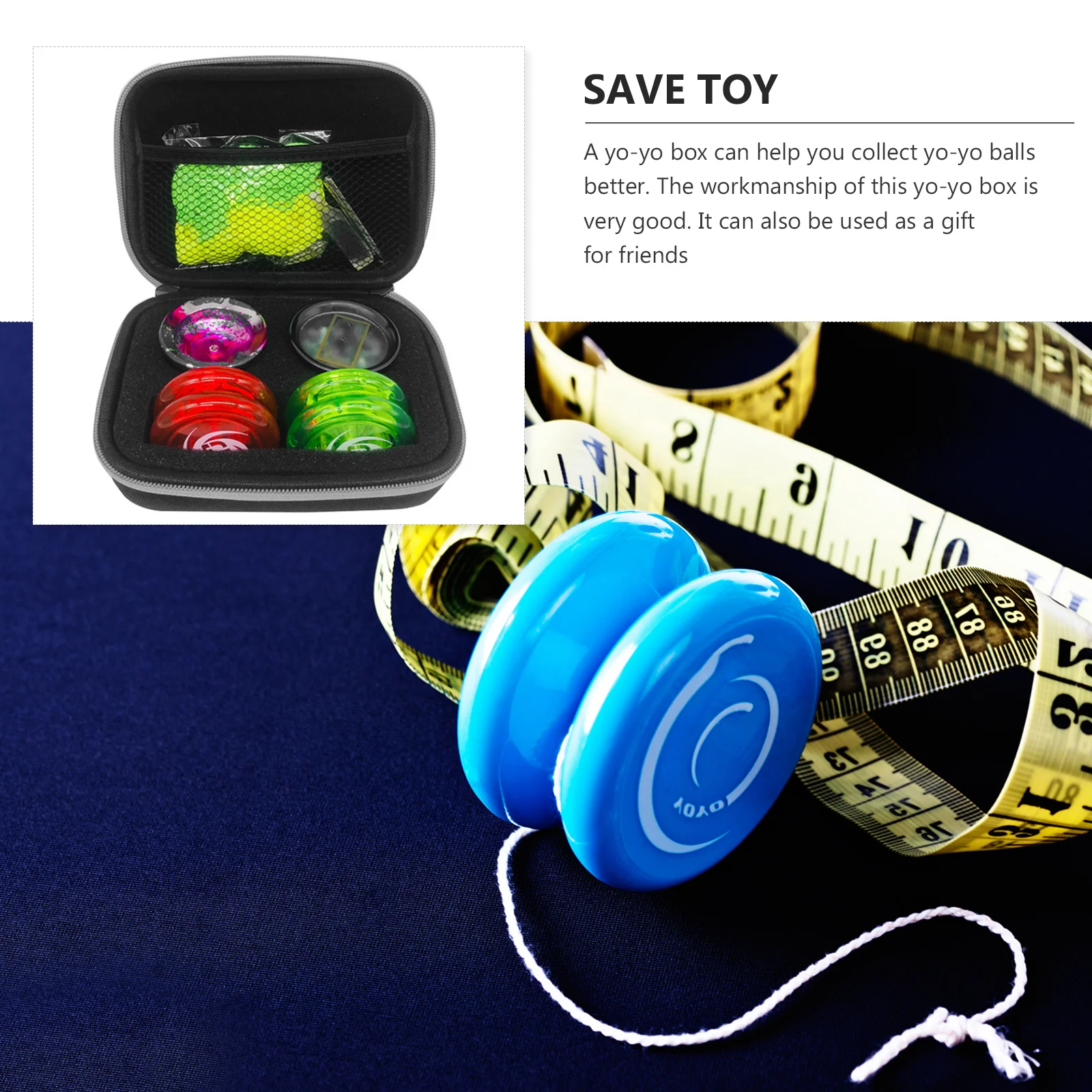Lightweight Yoyo Storage Holder Exquisite Craftsmanship Comfortable Touch Protects Yoyo Ideal for on The Go Lovers
Lightweight Yoyo Storage Holder Exquisite Craftsmanship Comfortable Touch Protects Yoyo Ideal for on The Go Lovers