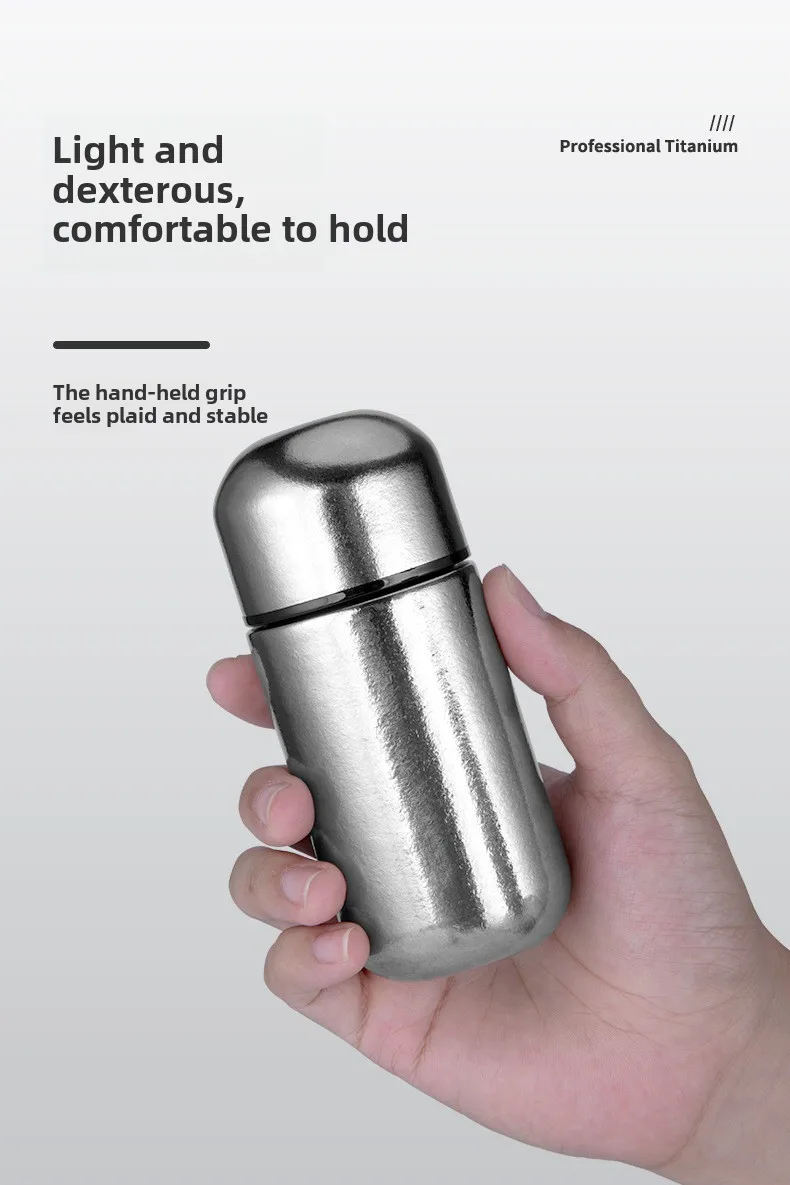  Чашка из чистого титана, 150 мл. | Изолированная дорожная кружка Чайная чашка | Сверхлегкий и натуральный антибактериальный (портативный капсульный дизайн)
Чашка из чистого титана, 150 мл. | Изолированная дорожная кружка Чайная чашка | Сверхлегкий и натуральный антибактериальный (портативный капсульный дизайн) 