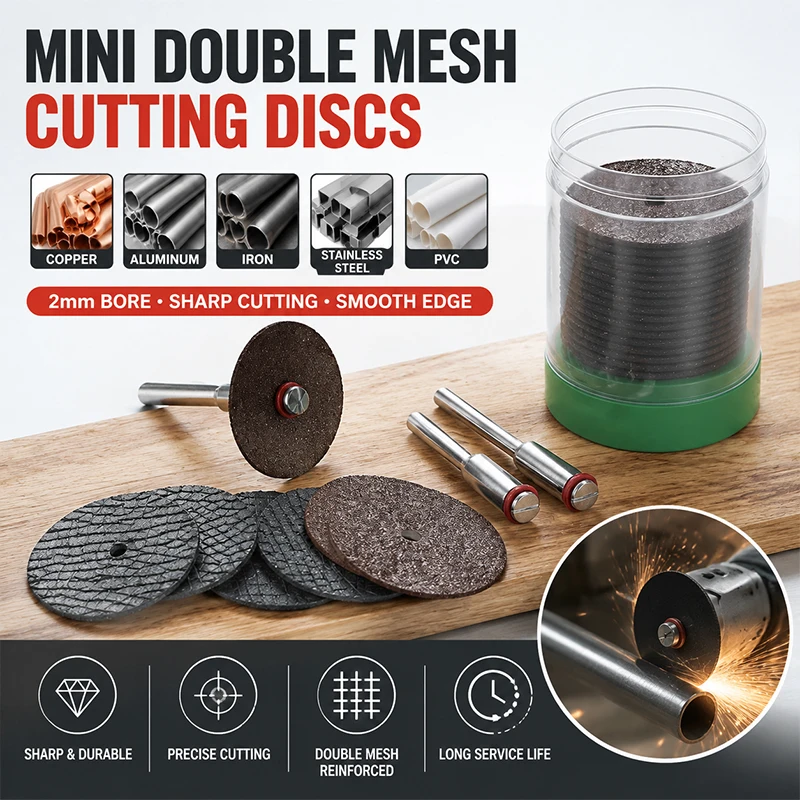 10Pcs Rotary Tool Cutting Wheels Resin Double-Net Mini Cut-Off Discs for Metal Stainless Steel DIY Craft Thin Iron Sheet
10Pcs Rotary Tool Cutting Wheels Resin Double-Net Mini Cut-Off Discs for Metal Stainless Steel DIY Craft Thin Iron Sheet