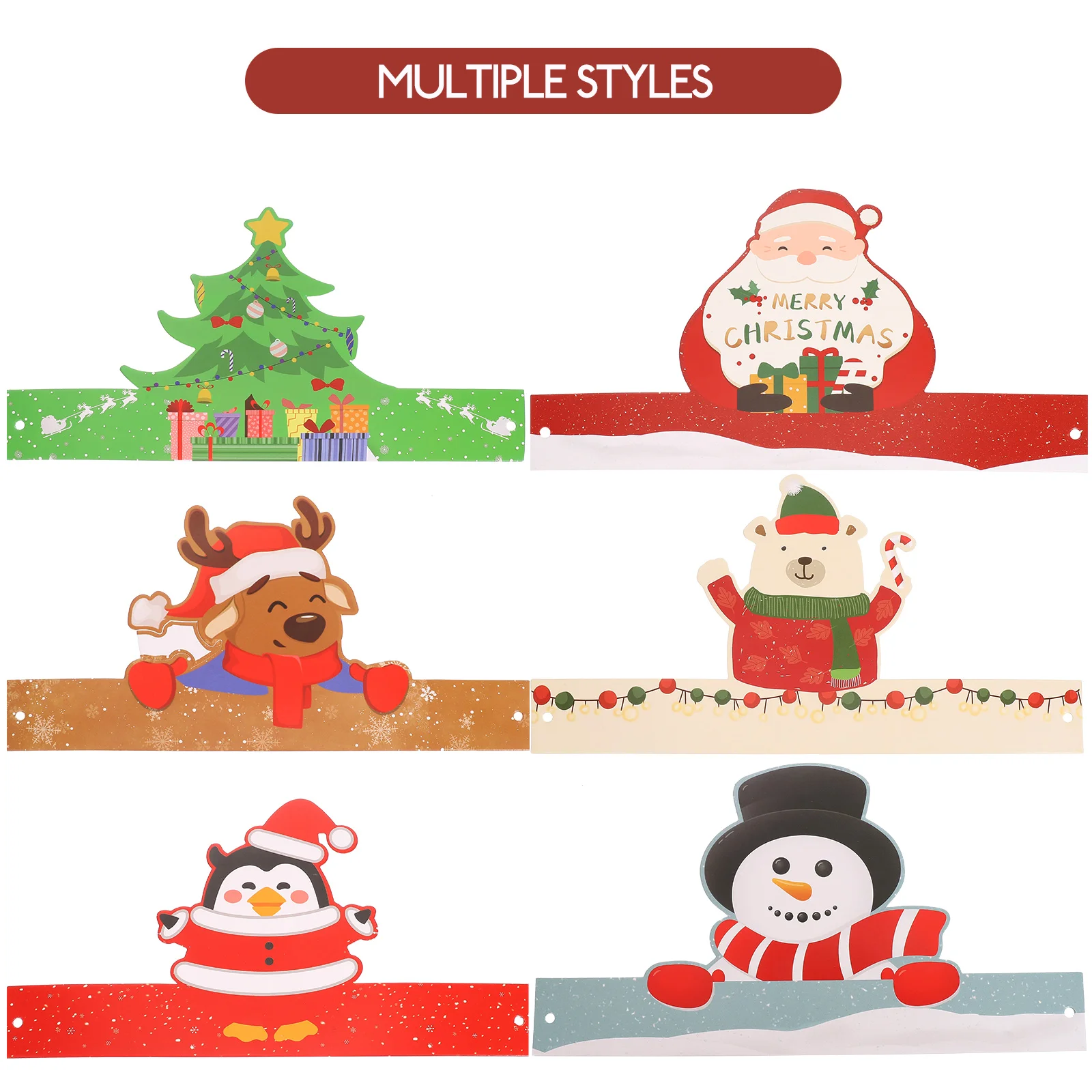 6 Pcs Paper Hat Xmas Photo Prop Party Hats Christmas Tree Props Chirstmas Cosplay Kids' Headwear
6 Pcs Paper Hat Xmas Photo Prop Party Hats Christmas Tree Props Chirstmas Cosplay Kids' Headwear