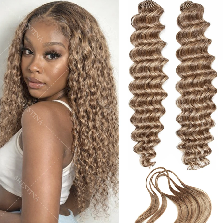 Honey Blonde Deep Wave Curly Crochet Hair for Black Women Pre Looped Ombre Blonde Knotless Pre-Separated Crochet Hair Extensions
Honey Blonde Deep Wave Curly Crochet Hair for Black Women Pre Looped Ombre Blonde Knotless Pre-Separated Crochet Hair Extensions