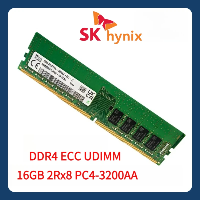SK hynix 16GB 2Rx8 PC4 3200AA DDR4 3200MHz Pure ECC UDIMM 16G RAM workstation Unbuffered Server memory
SK hynix 16GB 2Rx8 PC4 3200AA DDR4 3200MHz Pure ECC UDIMM 16G RAM workstation Unbuffered Server memory