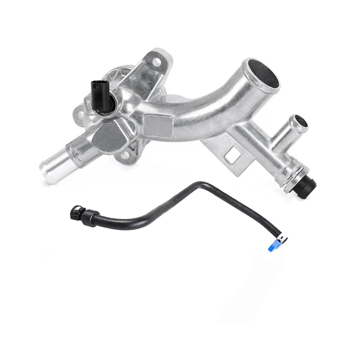 Engine Coolant Housing Water Outlet Aluminum with Hose for Chevy Cruze, Sonic, Trax and Buick 1.4L - 25193922, 13251447
Engine Coolant Housing Water Outlet Aluminum with Hose for Chevy Cruze, Sonic, Trax and Buick 1.4L - 25193922, 13251447