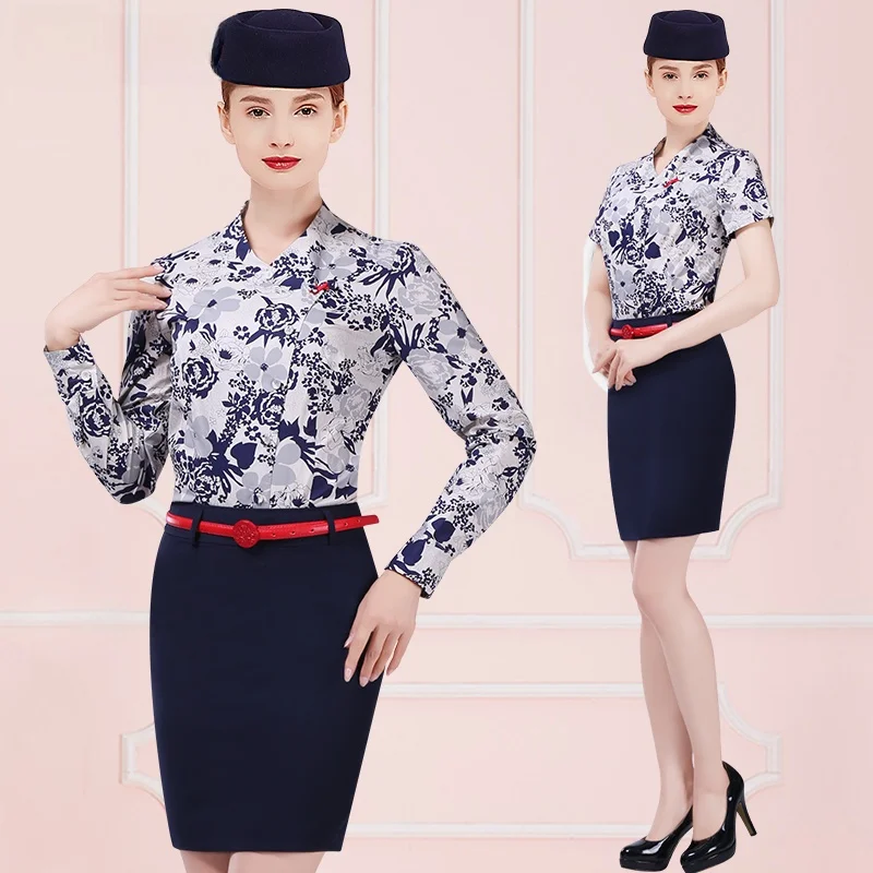 Gold Class Uniform Set Short Sleeve Shirt Women's White Collar Beauty Salon Workwear Female Air Stewardess Professional Suit
Gold Class Uniform Set Short Sleeve Shirt Women's White Collar Beauty Salon Workwear Female Air Stewardess Professional Suit