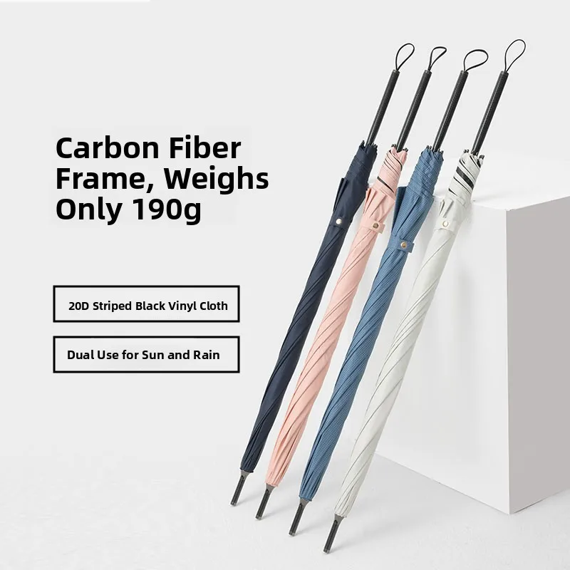 Ultra-light Carbon Fiber 90g Long Handle Umbrella 20D Nano Water-resistant Bla Glue Sunscreen UV Protection Sun Rain Dual-...
Ultra-light Carbon Fiber 90g Long Handle Umbrella 20D Nano Water-resistant Bla Glue Sunscreen UV Protection Sun Rain Dual-...