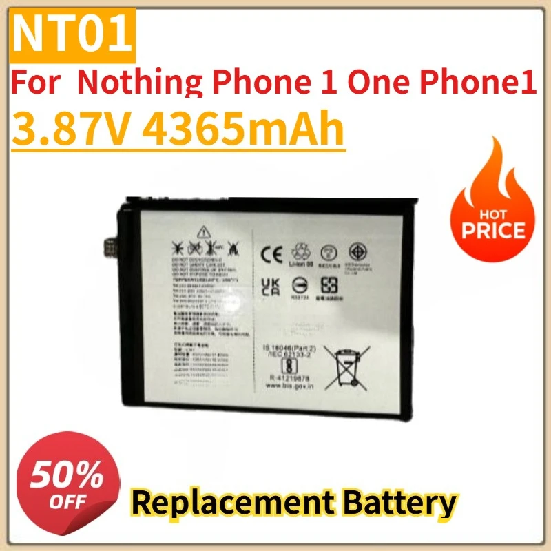 High Quality New 3.87V 4365mAh NT01 Replacement Battery for Nothing Phone 1 One Phone1 with tools
High Quality New 3.87V 4365mAh NT01 Replacement Battery for Nothing Phone 1 One Phone1 with tools