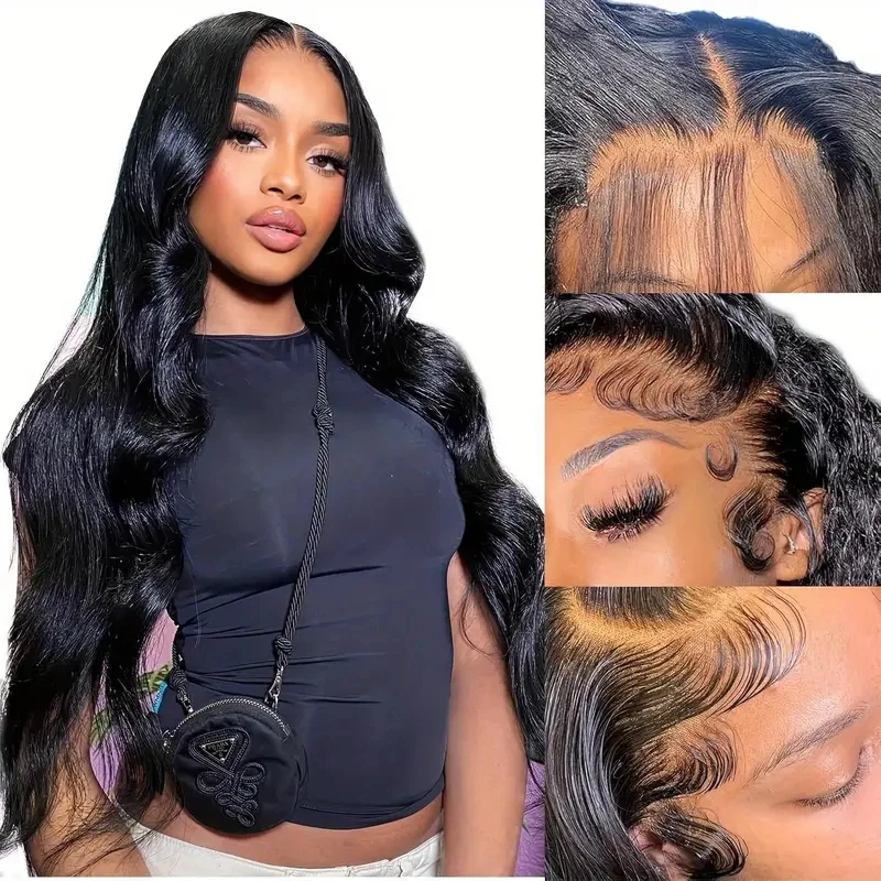 HAIRTIME Glueless 13x4 HD Lace Frontal Wig Pre Cut Body Wave Human Hair Wigs For Black Women 30 32 Inch Lace Front Wigs
HAIRTIME Glueless 13x4 HD Lace Frontal Wig Pre Cut Body Wave Human Hair Wigs For Black Women 30 32 Inch Lace Front Wigs