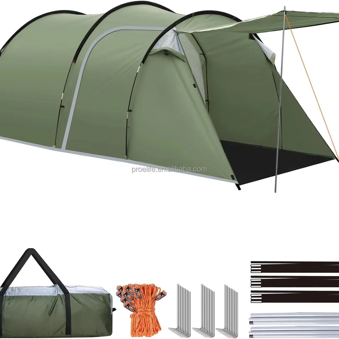 PROELIFE 4-Person Family Camping Tent 2 Doors Extra Large Weatherproof 4 Seasons Screened Porch Room Awning
PROELIFE 4-Person Family Camping Tent 2 Doors Extra Large Weatherproof 4 Seasons Screened Porch Room Awning