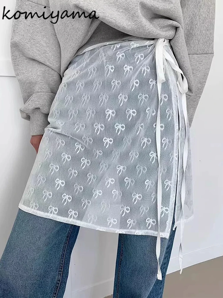 Bow Print Skirt Korean Chic Bandage Woman Skirts Mesh Lace Faldas Fashion All-match Ropa Mujer Spring Summer 2025 New Falda
Bow Print Skirt Korean Chic Bandage Woman Skirts Mesh Lace Faldas Fashion All-match Ropa Mujer Spring Summer 2025 New Falda