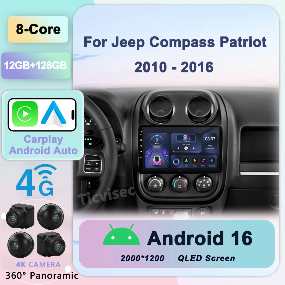 Android 16 Car Radio For Jeep Compass Patriot 2010 - 2016 GPS Video Multimedia Stereo Auto Player Carplay IPS 8G 128G
Android 16 Car Radio For Jeep Compass Patriot 2010 - 2016 GPS Video Multimedia Stereo Auto Player Carplay IPS 8G 128G
