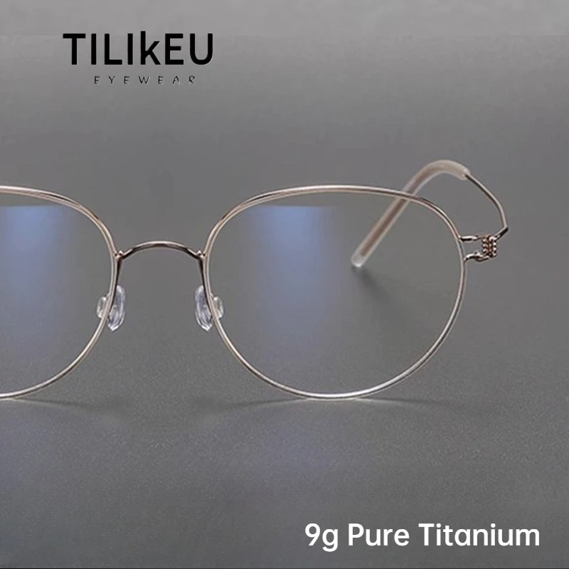 Denmark Retro Oval Screwless Air Titanium Glasses Frame Men women Ultra-Light Thin Rim eyeglasses Comfort Silicone Nose Pads
Denmark Retro Oval Screwless Air Titanium Glasses Frame Men women Ultra-Light Thin Rim eyeglasses Comfort Silicone Nose Pads