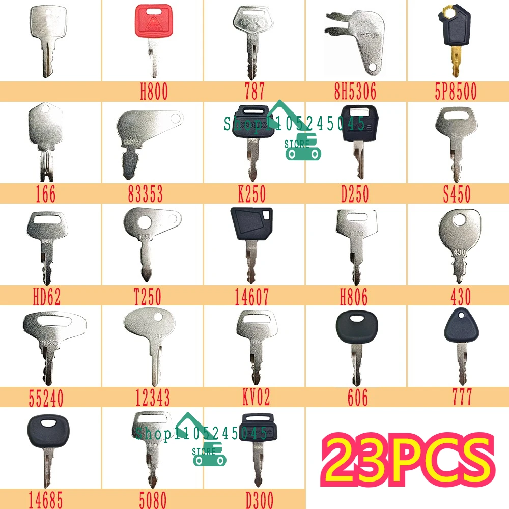 23PCS Heavy Equipment Construction Ignition Key Set for Kobelco Daewoo Komatsu Excavator Dozer Backhoe Forklift D300 166 787
23PCS Heavy Equipment Construction Ignition Key Set for Kobelco Daewoo Komatsu Excavator Dozer Backhoe Forklift D300 166 787