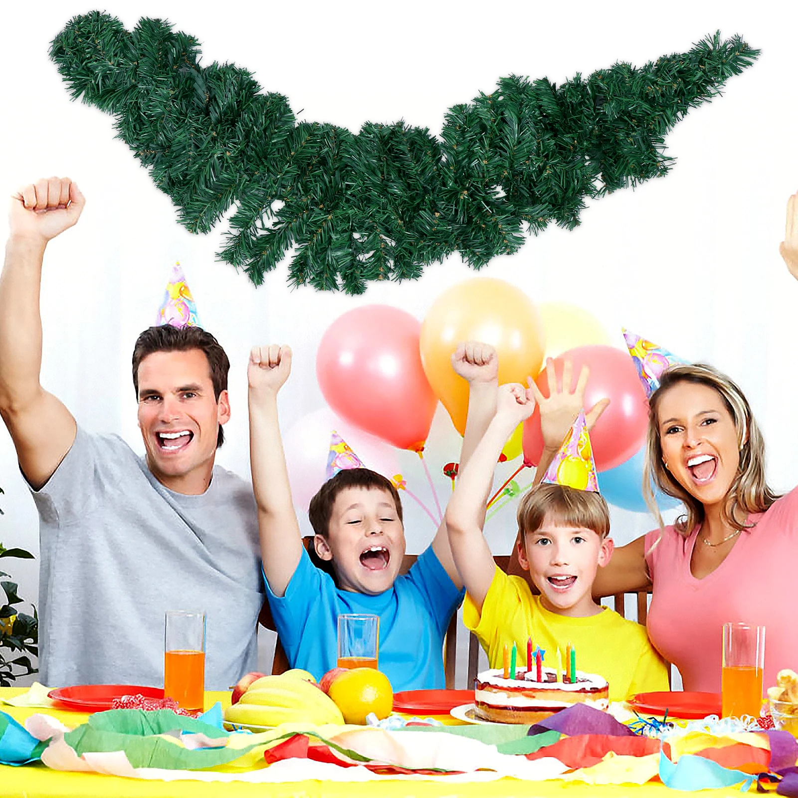 Christmas Garland Green Artificial Rattan Hanging Branch For Party Wedding Holiday Diy Decor Festive Hanging Decoration
Christmas Garland Green Artificial Rattan Hanging Branch For Party Wedding Holiday Diy Decor Festive Hanging Decoration