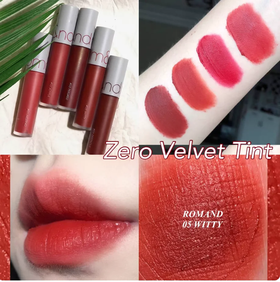 Жидкая матовая помада Romnd Zero Velvet Tint Korean Makeup Matte Cloud Air Velvet, стойкая, водостойкая, оригинальная.
Жидкая матовая помада Romnd Zero Velvet Tint Korean Makeup Matte Cloud Air Velvet, стойкая, водостойкая, оригинальная.