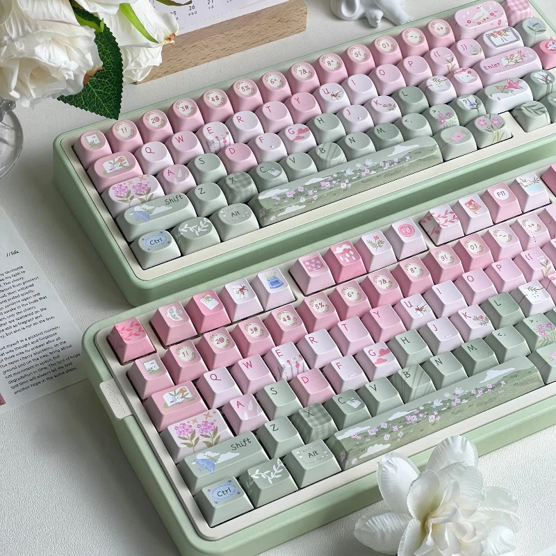 Симпатичные колпачки для клавиш Spring Story Kawaii PBT, термосублимационные колпачки для клавиш с профилем вишни/SOA для изготовленных на заказ аксессуаров для механической клавиатуры
Симпатичные колпачки для клавиш Spring Story Kawaii PBT, термосублимационные колпачки для клавиш с профилем вишни/SOA для изготовленных на заказ аксессуаров для механической клавиатуры