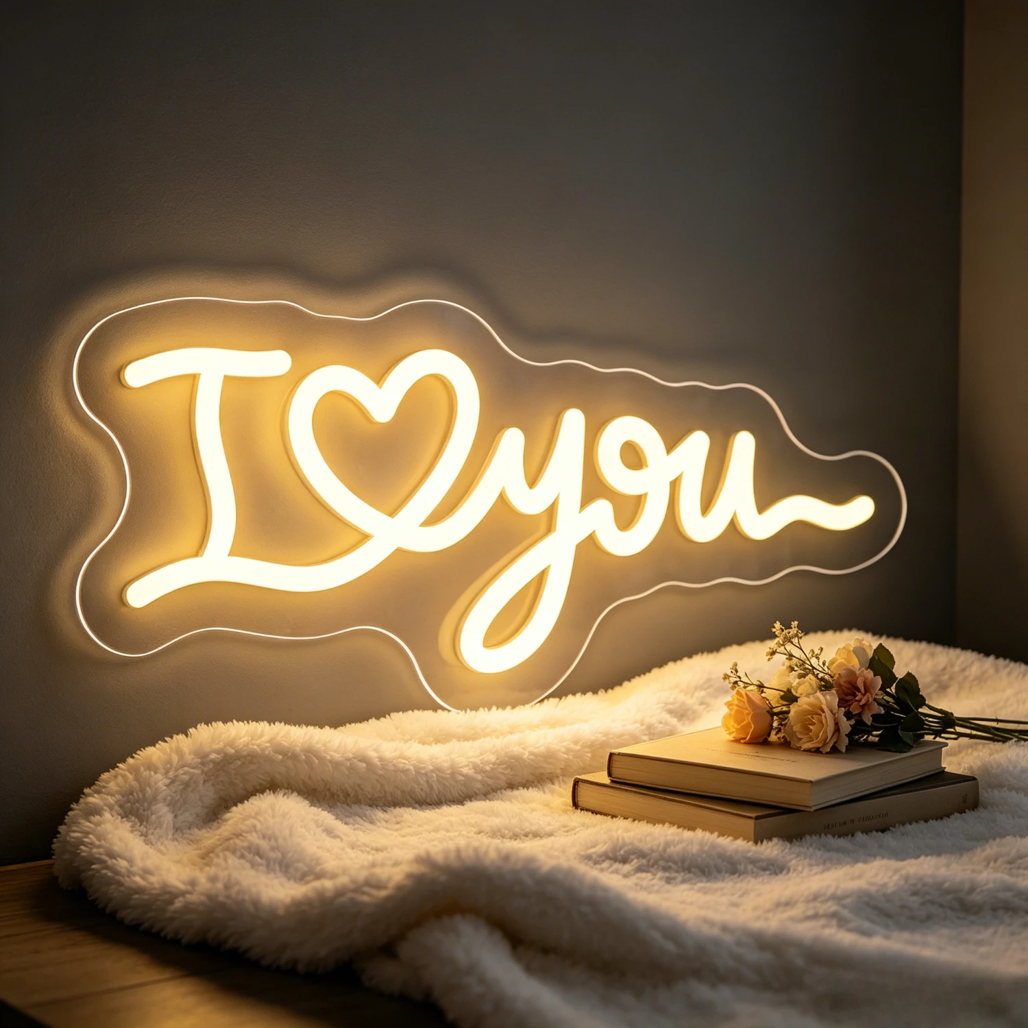 I Love You Neon Sign LED USB Dimmable Romantic Heart Wall Art for Bedroom Home Decor Anniversary Valentine's Day Gifts
I Love You Neon Sign LED USB Dimmable Romantic Heart Wall Art for Bedroom Home Decor Anniversary Valentine's Day Gifts