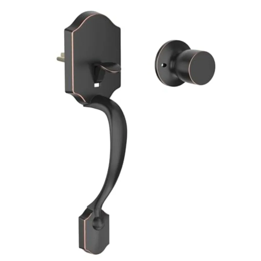 Front Door Handle Set, Exterior Door Handle with Door Knob, No Lock, Entry Door Handleset for Right and Left-Handed Doors, Oil
Front Door Handle Set, Exterior Door Handle with Door Knob, No Lock, Entry Door Handleset for Right and Left-Handed Doors, Oil