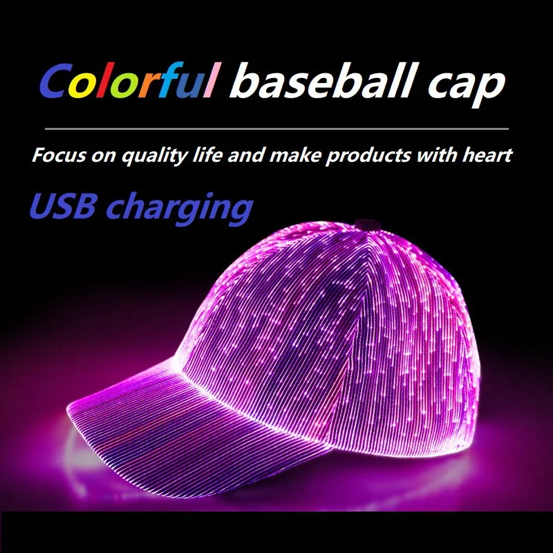 LED Fiber Optic Luminous Hat Black White Couple Outdoor Duckbill Baseball Cap Performance Glowing Hat Unisex
LED Fiber Optic Luminous Hat Black White Couple Outdoor Duckbill Baseball Cap Performance Glowing Hat Unisex