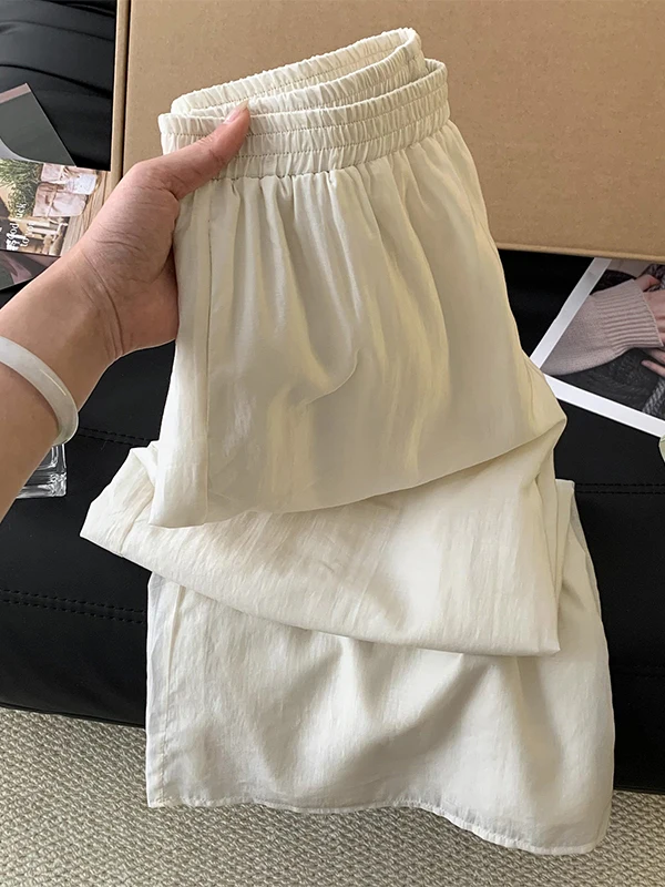 Summer New Women's Chiffon Wide Leg Pants High Waist Elastic Waist Sun Protection Loose Nine Points Gauze Effect Casual Trousers
Summer New Women's Chiffon Wide Leg Pants High Waist Elastic Waist Sun Protection Loose Nine Points Gauze Effect Casual Trousers