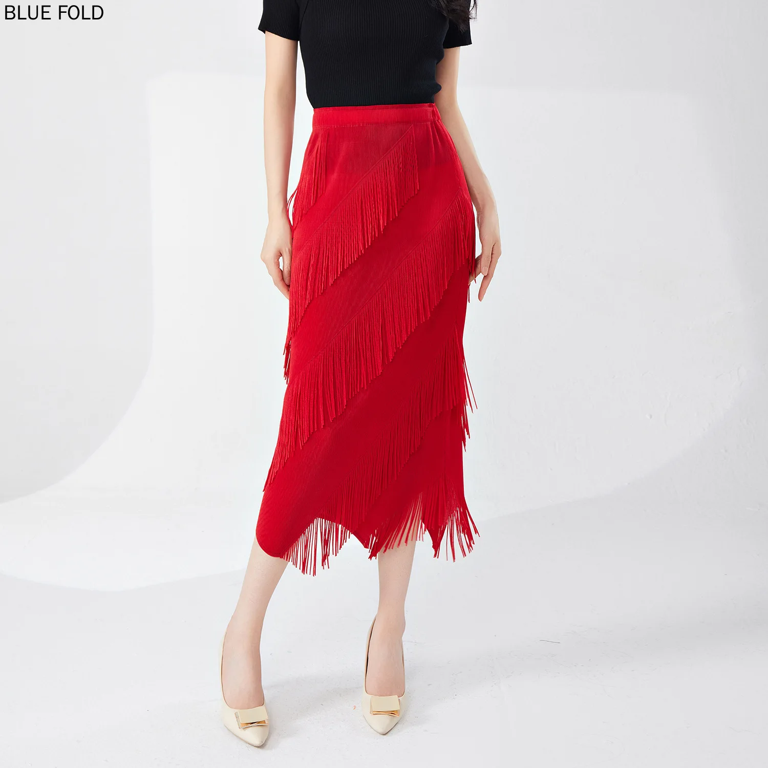 Miyake Tassel Skirt Spring and Summer High-end 2024 Irregular Mid-length Temperament Versatile Straight Hip-hugging Skirt Elegan
Miyake Tassel Skirt Spring and Summer High-end 2024 Irregular Mid-length Temperament Versatile Straight Hip-hugging Skirt Elegan