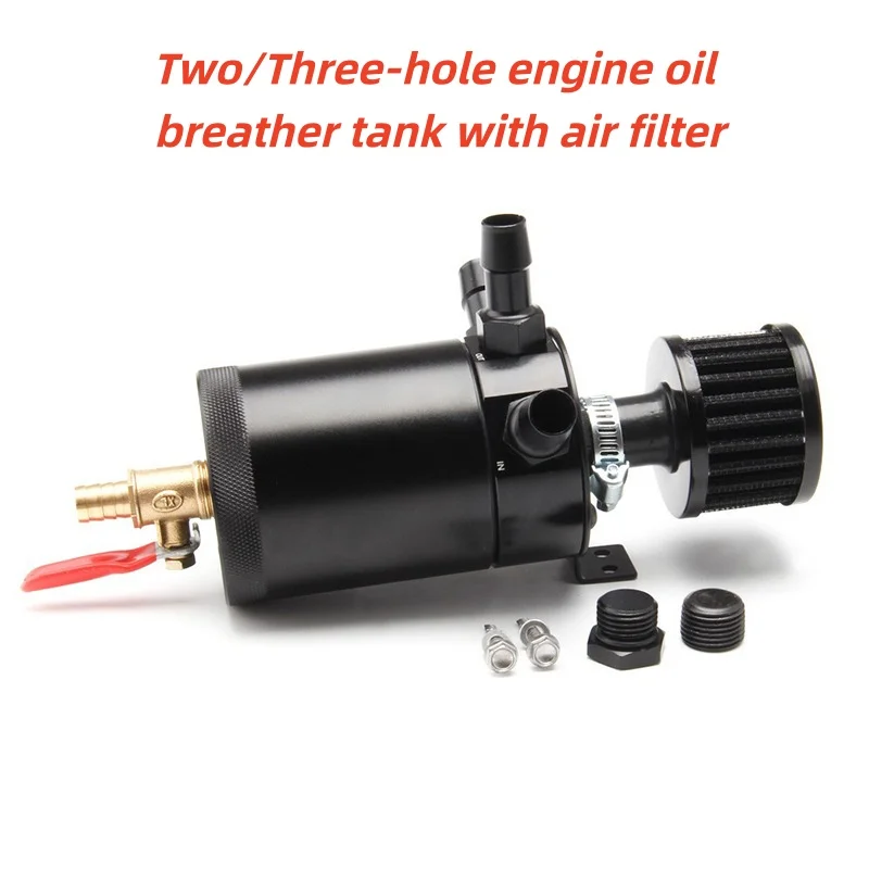 Universal Aluminum 2-port/ 3-port Oil Catch Can Tank With Breathing Filter And Oil Drain Valve Filter
Universal Aluminum 2-port/ 3-port Oil Catch Can Tank With Breathing Filter And Oil Drain Valve Filter