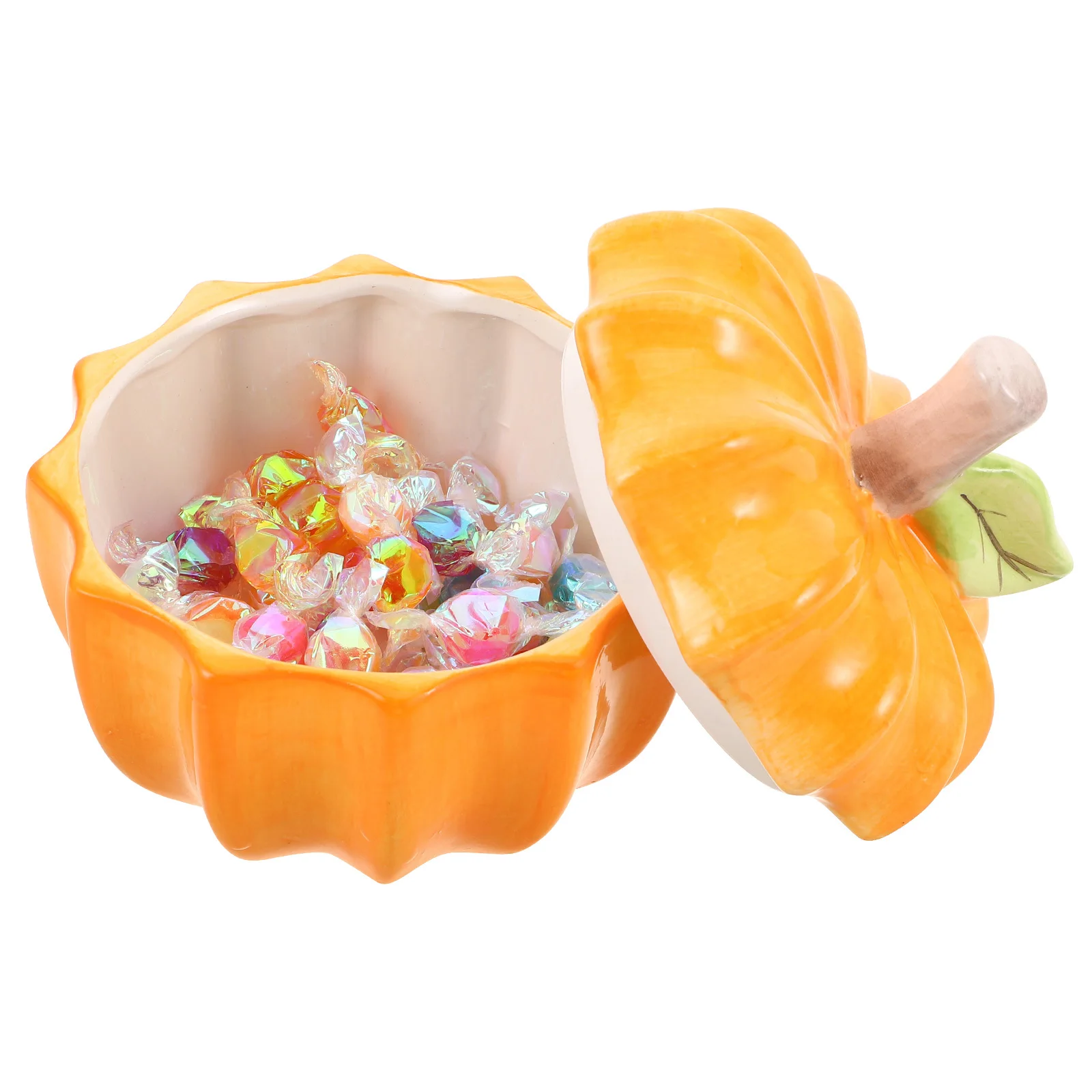 Ceramic Pumpkin Candy Holder Airtight Storage Jar for Snacks Nuts Jewelry Kitchen Countertop Canister Halloween Decoration 
Ceramic Pumpkin Candy Holder Airtight Storage Jar for Snacks Nuts Jewelry Kitchen Countertop Canister Halloween Decoration