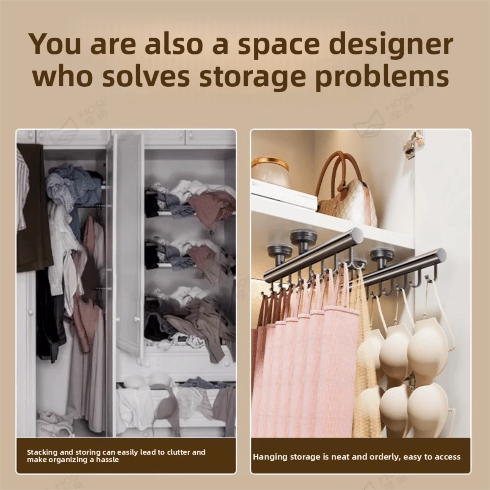 Space Saving Sliding Wardrobe Hooks Adjustable Removable Suction Cup Hook No-Drill Moisture-proof Pull-Out Clothes Hanger
Space Saving Sliding Wardrobe Hooks Adjustable Removable Suction Cup Hook No-Drill Moisture-proof Pull-Out Clothes Hanger