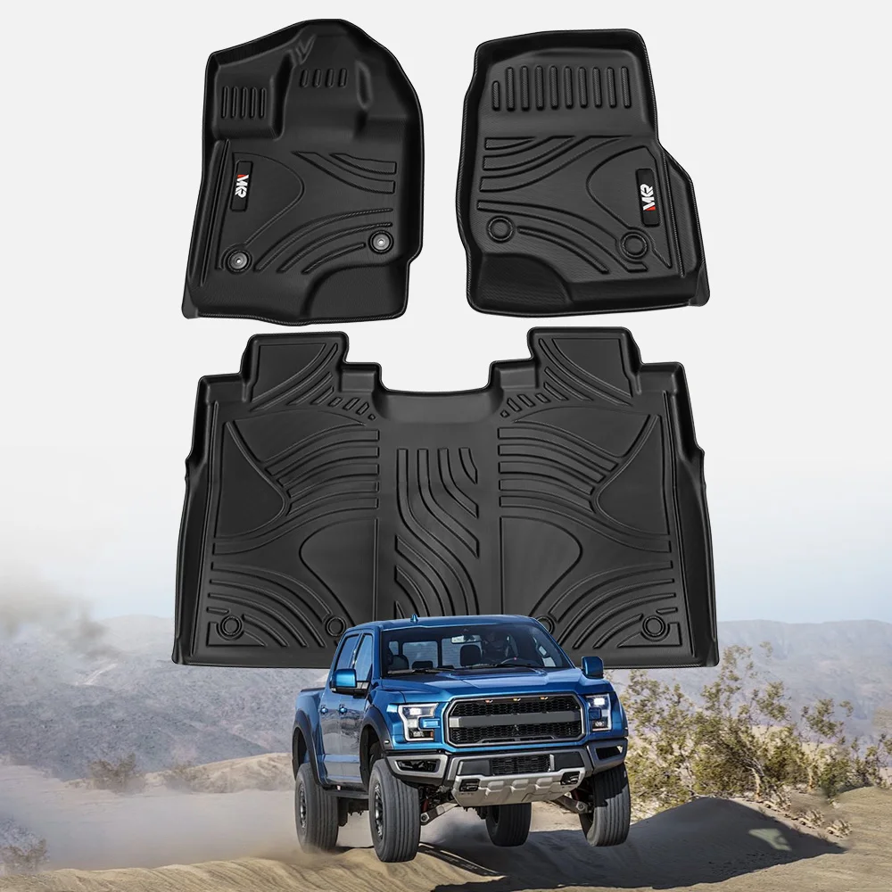 Всепогодные напольные коврики TPE подходят для Ford F150 2015-2025 (без складывания плоского хранения) Водонепроницаемый напольный вкладыш для аксессуаров F150
Всепогодные напольные коврики TPE подходят для Ford F150 2015-2025 (без складывания плоского хранения) Водонепроницаемый напольный вкладыш для аксессуаров F150