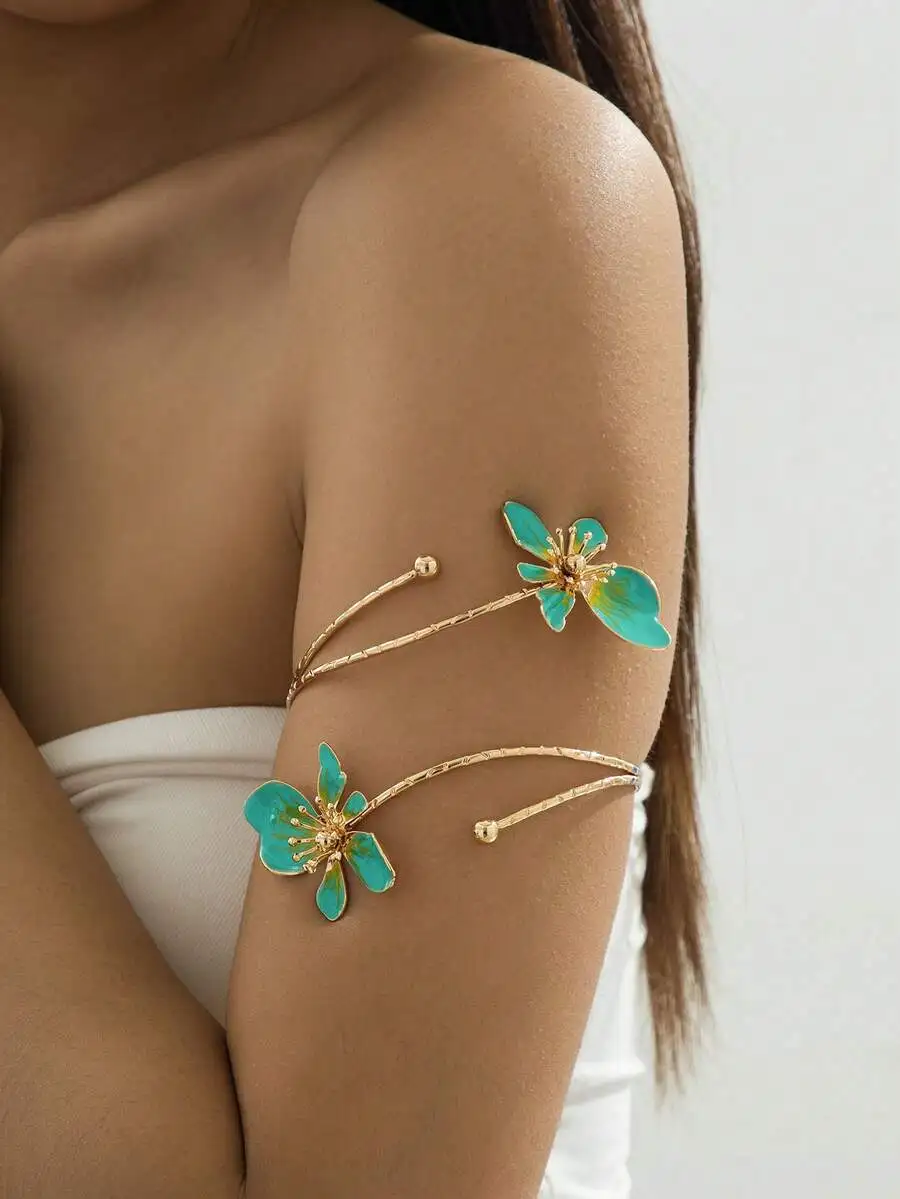 Floral Arm Cuff Bracelet For Women Elegant Fashion Jewelry Vacation Accessory
Floral Arm Cuff Bracelet For Women Elegant Fashion Jewelry Vacation Accessory