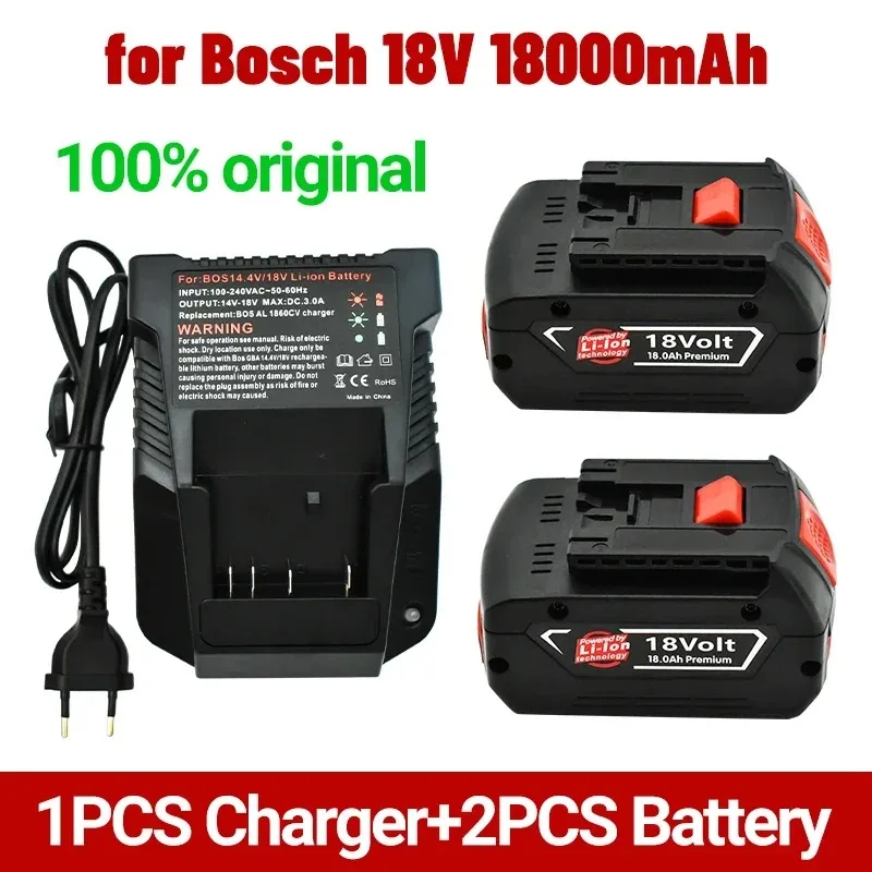 Новая аккумуляторная батарея 18 в 18,0 Ач для электродрели Bosch 18 в, перезаряжаемая литий-ионная батарея BAT609, BAT609G, BAT618, BAT618G, BAT614 + зарядное устройство
Новая аккумуляторная батарея 18 в 18,0 Ач для электродрели Bosch 18 в, перезаряжаемая литий-ионная батарея BAT609, BAT609G, BAT618, BAT618G, BAT614 + зарядное устройство