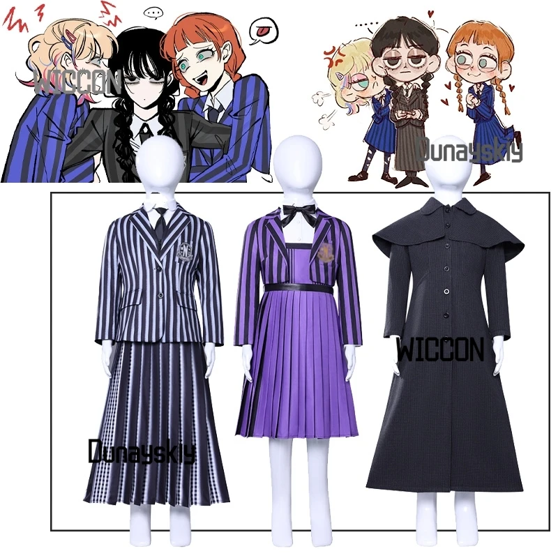 Wedd Anime Cosplay Costumes JK School Uniform Britain Nesday Cool Kawaii High Quality Jenny Sinclair Jirai Kei Gothic Halloween
Wedd Anime Cosplay Costumes JK School Uniform Britain Nesday Cool Kawaii High Quality Jenny Sinclair Jirai Kei Gothic Halloween