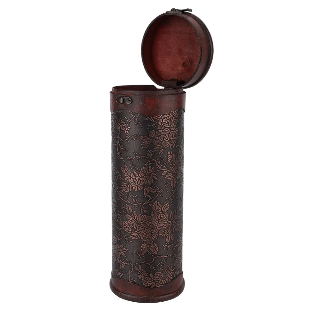 Flasks Portable Vintage Wine Box Round Single Bottle Wood Wine Box Wooden With Handle Red Wine Box Decorative Case
Flasks Portable Vintage Wine Box Round Single Bottle Wood Wine Box Wooden With Handle Red Wine Box Decorative Case