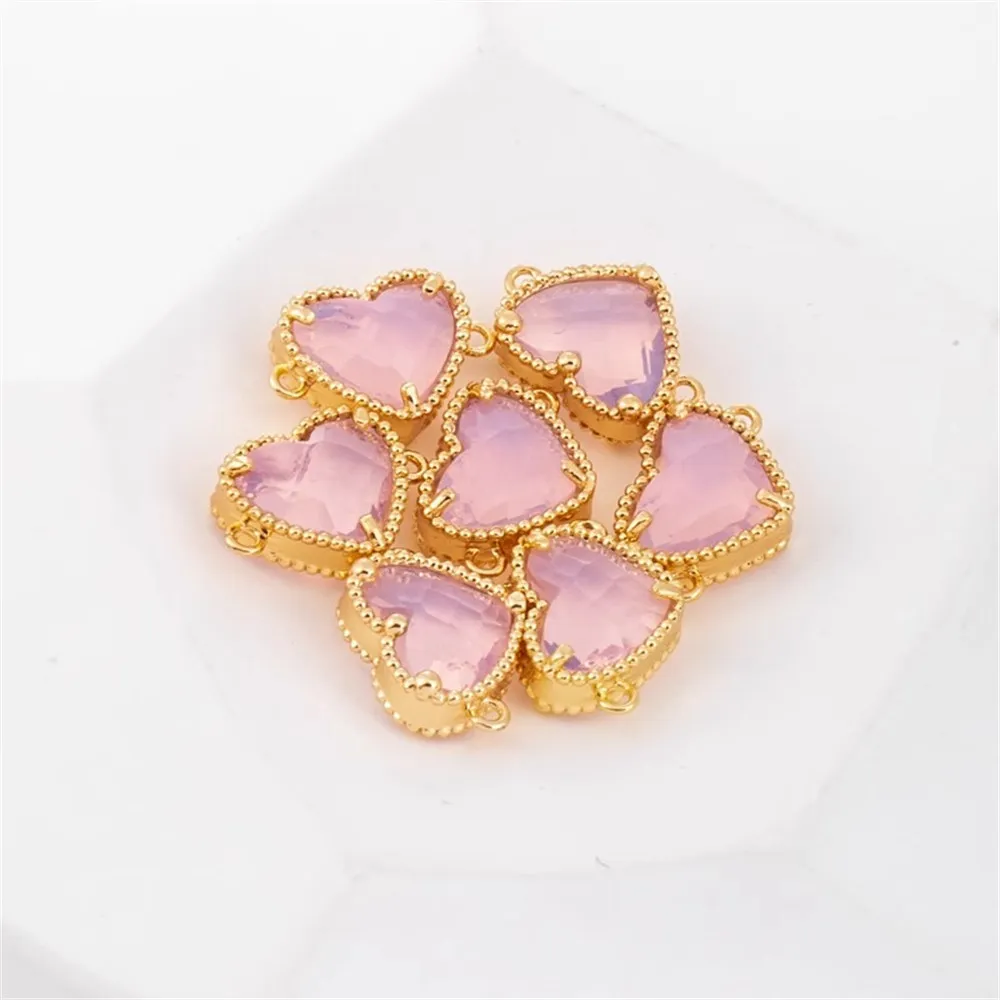 1pcs 14k Copper Gold Crystal Zirconium Cut-face Double Love Pendant 10mm Handmade Diy Necklace Pendant Bracelet Charm Connection
1pcs 14k Copper Gold Crystal Zirconium Cut-face Double Love Pendant 10mm Handmade Diy Necklace Pendant Bracelet Charm Connection