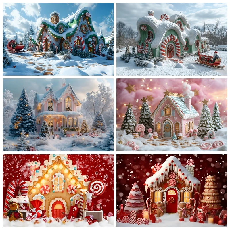 Winter Christmas Gingerbread House Backdrop Merry Xmas Snow Tree Eve Party Decorations Photography Background Photo Studio Props
Winter Christmas Gingerbread House Backdrop Merry Xmas Snow Tree Eve Party Decorations Photography Background Photo Studio Props
