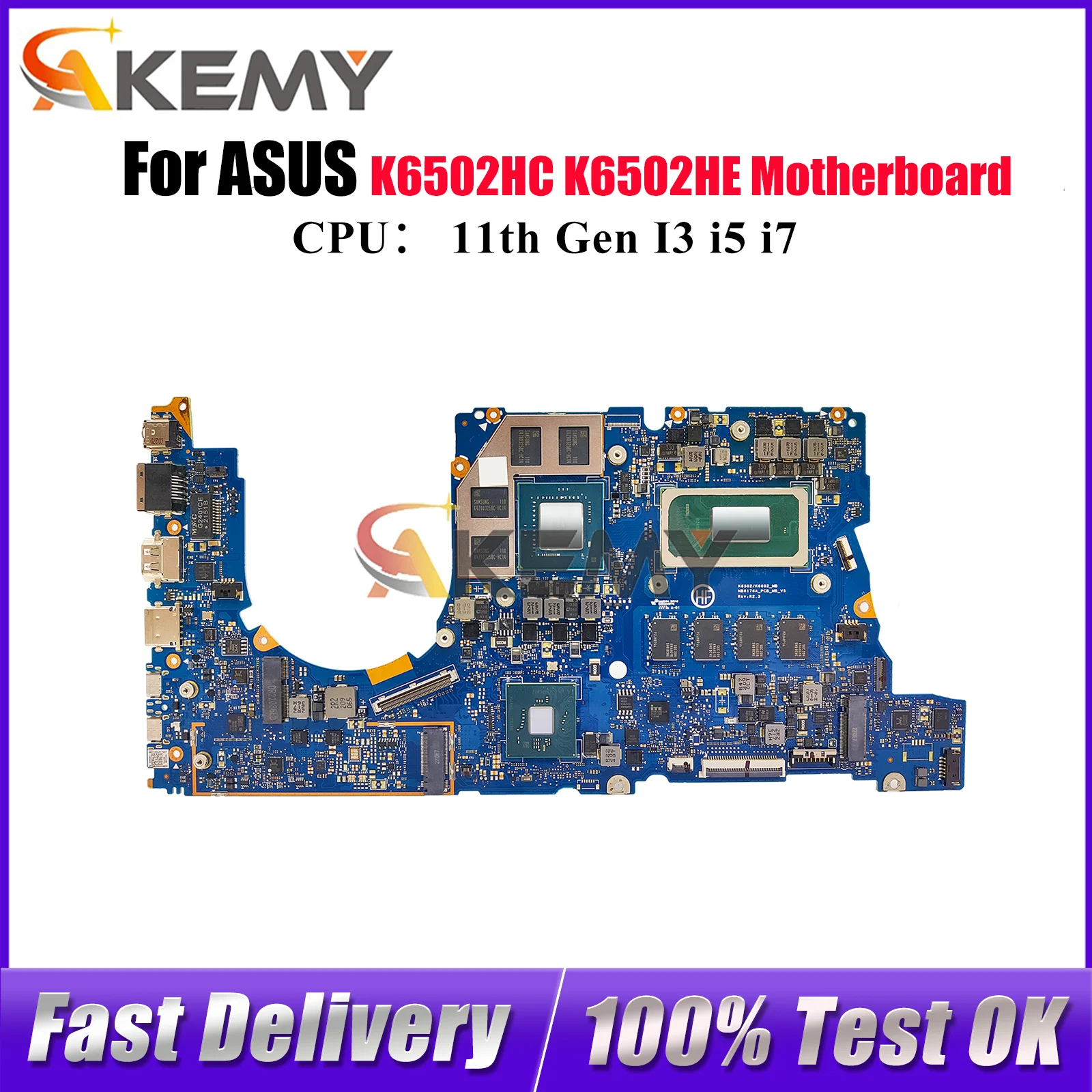 K6502HC Laptop Motherboard For ASUS TUF Gaming K6502H K6502HE K6502HC Mainboard With 11th Gen I3 i5 i7 CPU 100% tests fast ship
K6502HC Laptop Motherboard For ASUS TUF Gaming K6502H K6502HE K6502HC Mainboard With 11th Gen I3 i5 i7 CPU 100% tests fast ship