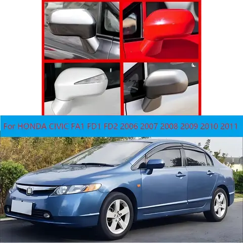 For HONDA CIVIC FA1 FD1 FD2 2006 2007 2008 2009 2010 2011 Car Side Rearview Mirror Assy Auto 3-PINS/5-PINS Electric Folding