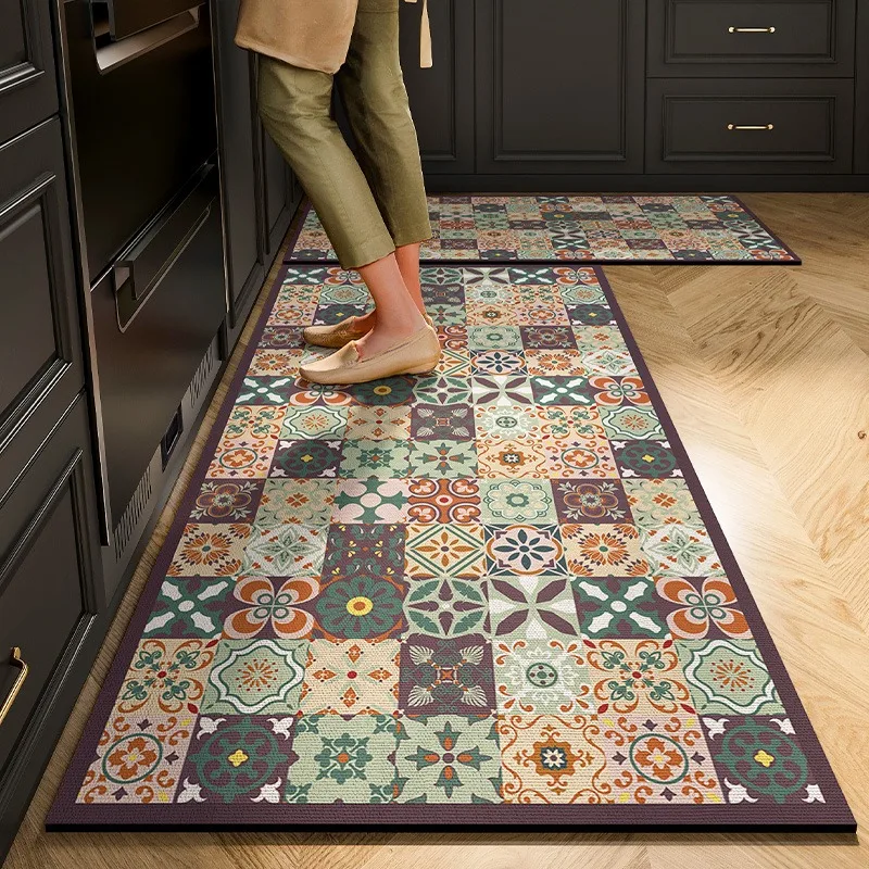 Kitchen Carpet Set Non-slip Floor Mat Diatom Mud Water-absorbent Foot Mats Home Decoration Vintage American Long Rug Absorbent
Kitchen Carpet Set Non-slip Floor Mat Diatom Mud Water-absorbent Foot Mats Home Decoration Vintage American Long Rug Absorbent