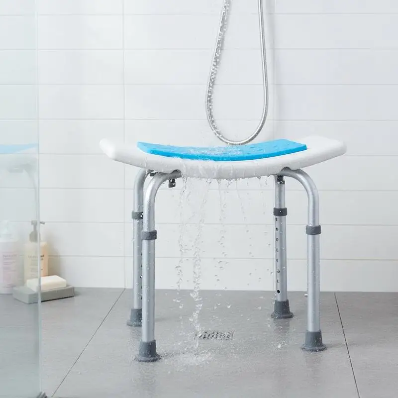 6-Level Height Adjustable Aluminium Bath Room Stool Chair Shower Non-Slip Design w/ Padded Seat Drainage Holes Foot Pad, Blue
6-Level Height Adjustable Aluminium Bath Room Stool Chair Shower Non-Slip Design w/ Padded Seat Drainage Holes Foot Pad, Blue