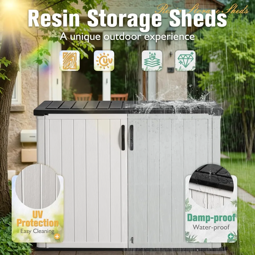 Outdoor Horizontal Storage Sheds 27 Cu.ft Resin Large Storaged Box Weather Resistance, Without Shelf, Customized
Outdoor Horizontal Storage Sheds 27 Cu.ft Resin Large Storaged Box Weather Resistance, Without Shelf, Customized