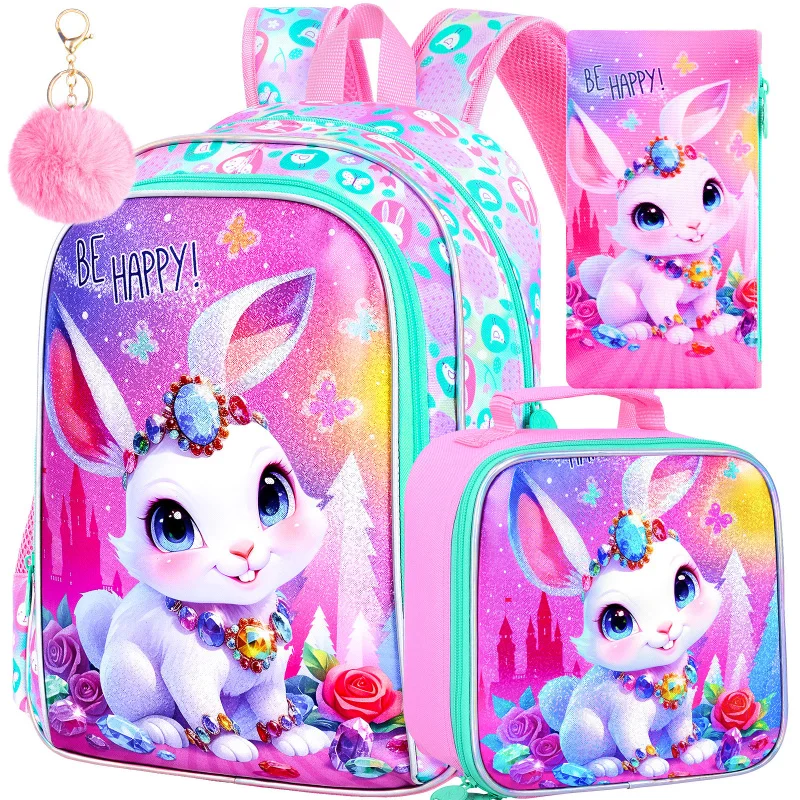 3Pcs Girls Backpack, 16" Kids Bookbag with Lunch Box,Rabbit School Backpacks for Elementary Preschool Kindergarten (Pink)
3Pcs Girls Backpack, 16" Kids Bookbag with Lunch Box,Rabbit School Backpacks for Elementary Preschool Kindergarten (Pink)