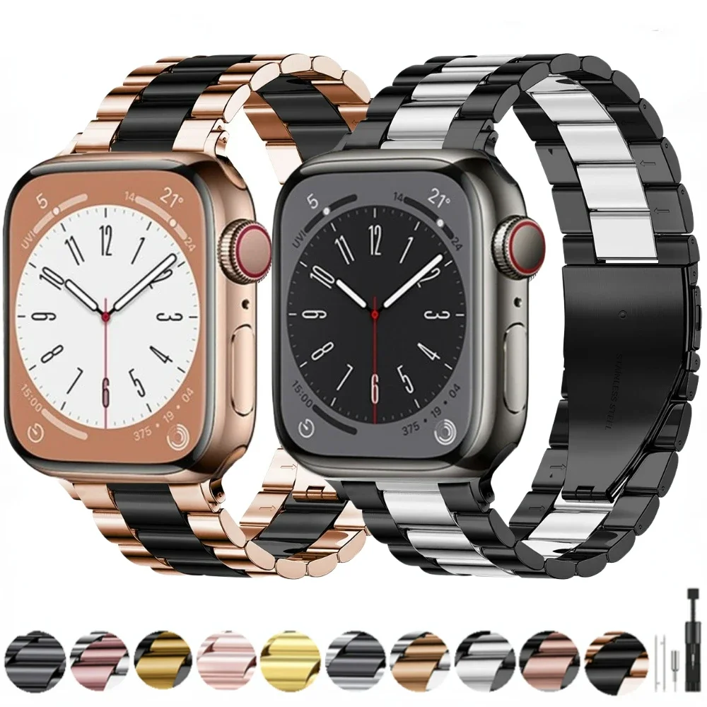 Metal Strap for Apple Watch 44mm 45mm 41mm 40mm 46mm 42mm Stainless Steel band iWatch Series 10 9 8 7 6 SE 5 4 3 Ultra 49mm Band 
Metal Strap for Apple Watch 44mm 45mm 41mm 40mm 46mm 42mm Stainless Steel band iWatch Series 10 9 8 7 6 SE 5 4 3 Ultra 49mm Band