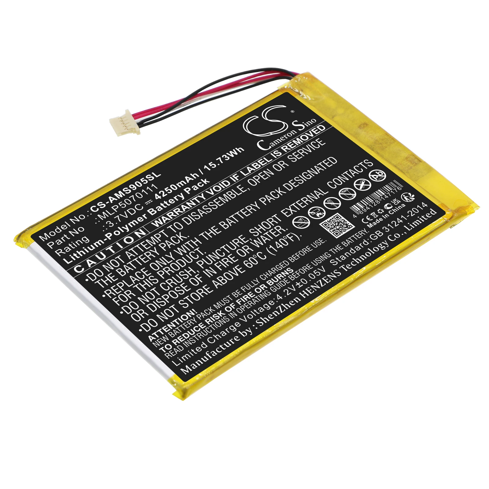 CS Battery 4250mAh MLP5070111 for Autel MaxiSys Mini, MS905, MS906,MY905,MK808,MK808BT,MK808TS,MP808,MP808TS,DS808,MK808IM,MK906
CS Battery 4250mAh MLP5070111 for Autel MaxiSys Mini, MS905, MS906,MY905,MK808,MK808BT,MK808TS,MP808,MP808TS,DS808,MK808IM,MK906