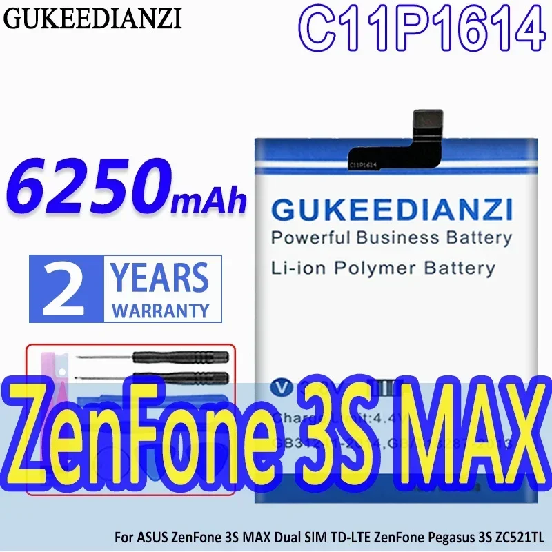 High Capacity GUKEEDIANZI Battery C11P1614 6250mAh For ASUS ZenFone 3S MAX Dual SIM TD-LTE Pegasus 3s ZC521TL Mobile Phone
High Capacity GUKEEDIANZI Battery C11P1614 6250mAh For ASUS ZenFone 3S MAX Dual SIM TD-LTE Pegasus 3s ZC521TL Mobile Phone