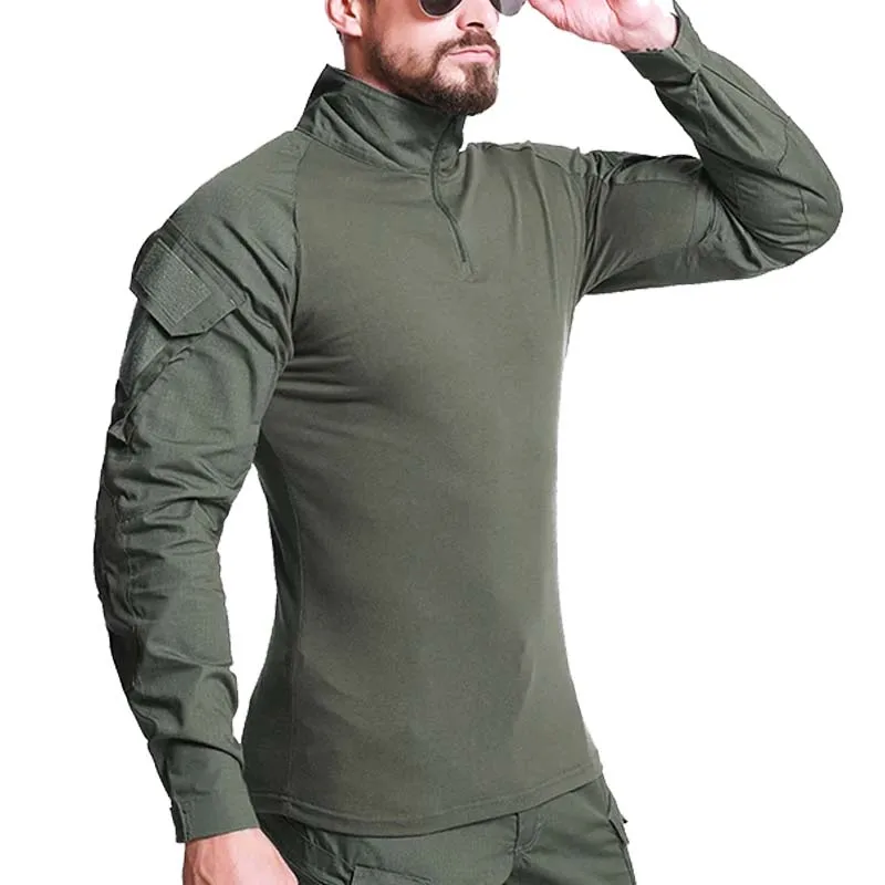 Men's Long Sleeve Combat Shirt 1/4 Zipper Ripstop Tactical Shirts Outdoor Hunting Training Men's Working Clothing Hiking Shirts
Men's Long Sleeve Combat Shirt 1/4 Zipper Ripstop Tactical Shirts Outdoor Hunting Training Men's Working Clothing Hiking Shirts