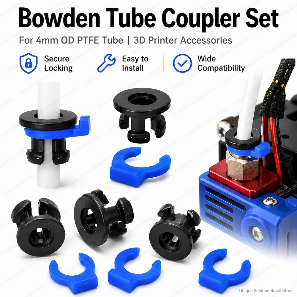 Bowden Tube Coupling Collet Clamp Clip Bowden Collet and Clip for Creality Micro Swiss All Metal Hotend Filament Printer Parts
Bowden Tube Coupling Collet Clamp Clip Bowden Collet and Clip for Creality Micro Swiss All Metal Hotend Filament Printer Parts
