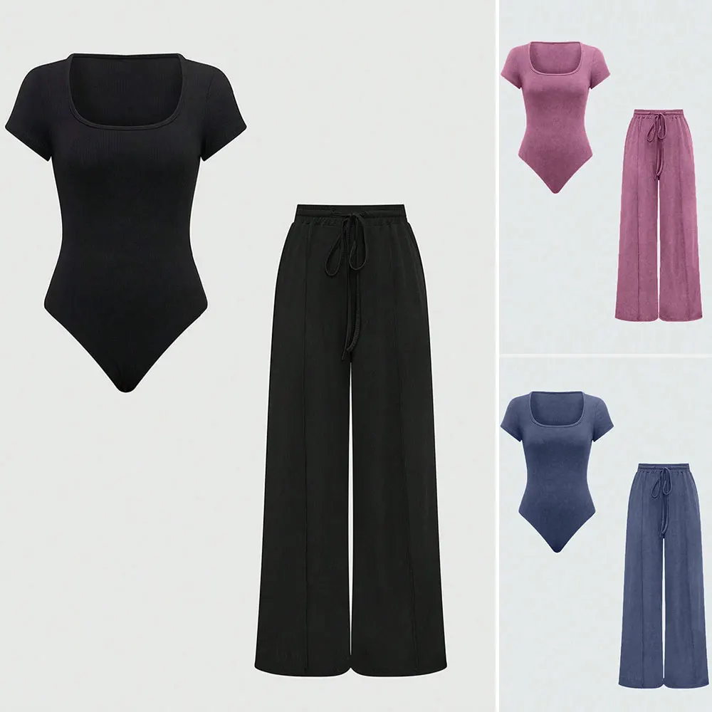 Mia Muse Boutique Летние простые повседневные комплекты с неровным подолом, короткими рукавами и круглым вырезом, натуральной талией, повседневные комплекты полной длины для женщин
Mia Muse Boutique Летние простые повседневные комплекты с неровным подолом, короткими рукавами и круглым вырезом, натуральной талией, повседневные комплекты полной длины для женщин