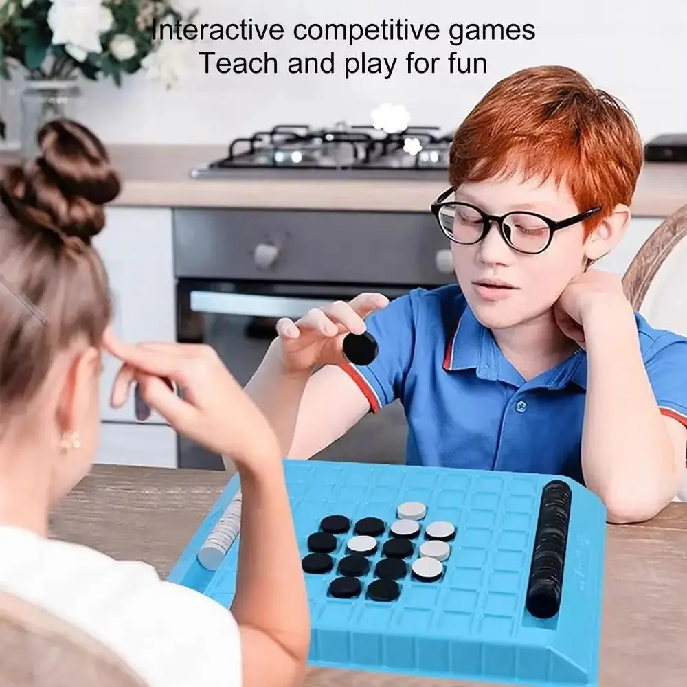 Tabletop Game Flip Black White Chess Board Parent-Child Interactive Portable Kid Overturn Chess Touch Flip Funny
Tabletop Game Flip Black White Chess Board Parent-Child Interactive Portable Kid Overturn Chess Touch Flip Funny