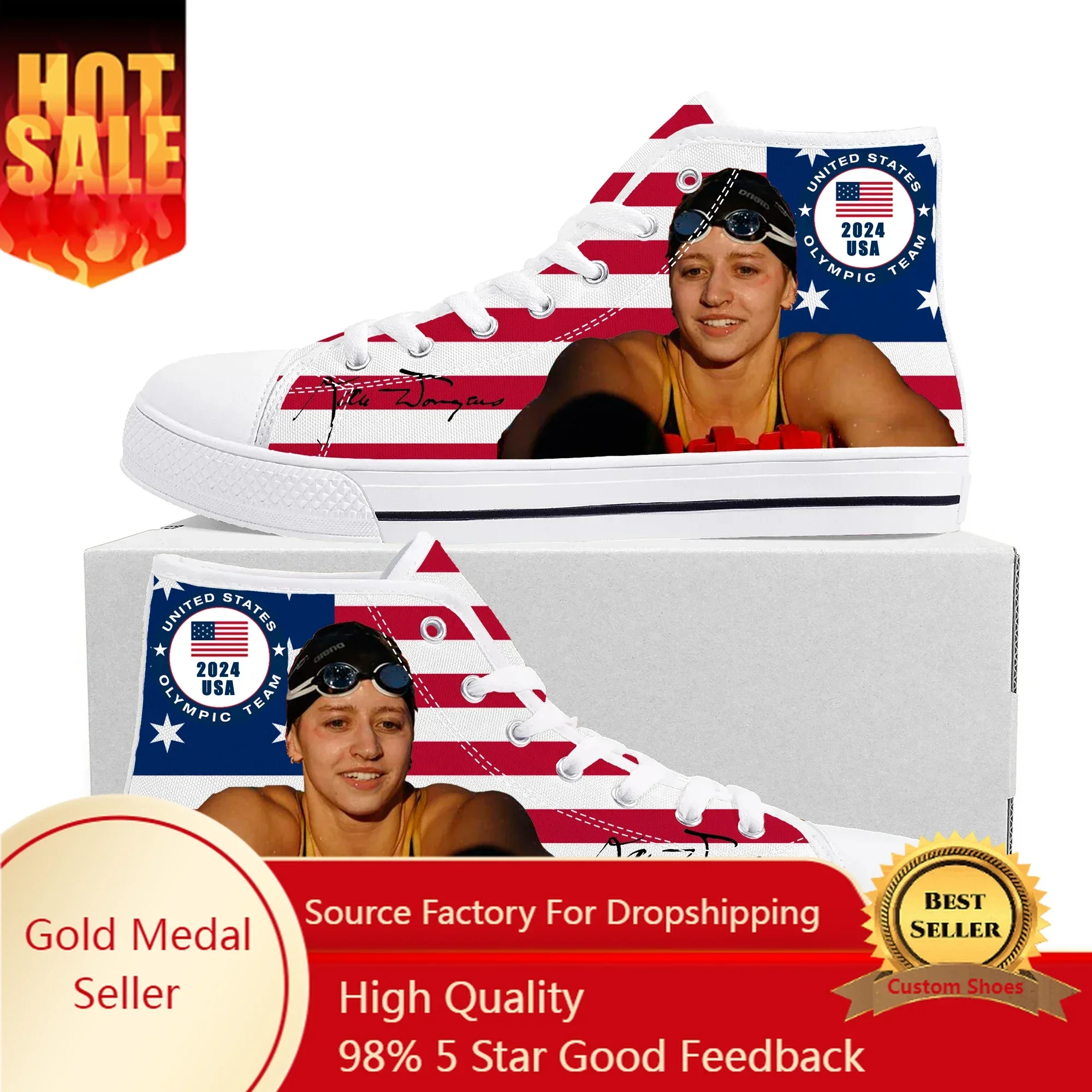Kate Douglass American High Top Shoes Mens Womens Teenager High Quality Sneakers Canvas Sneaker Casual Couple Custom Shoes
Kate Douglass American High Top Shoes Mens Womens Teenager High Quality Sneakers Canvas Sneaker Casual Couple Custom Shoes
